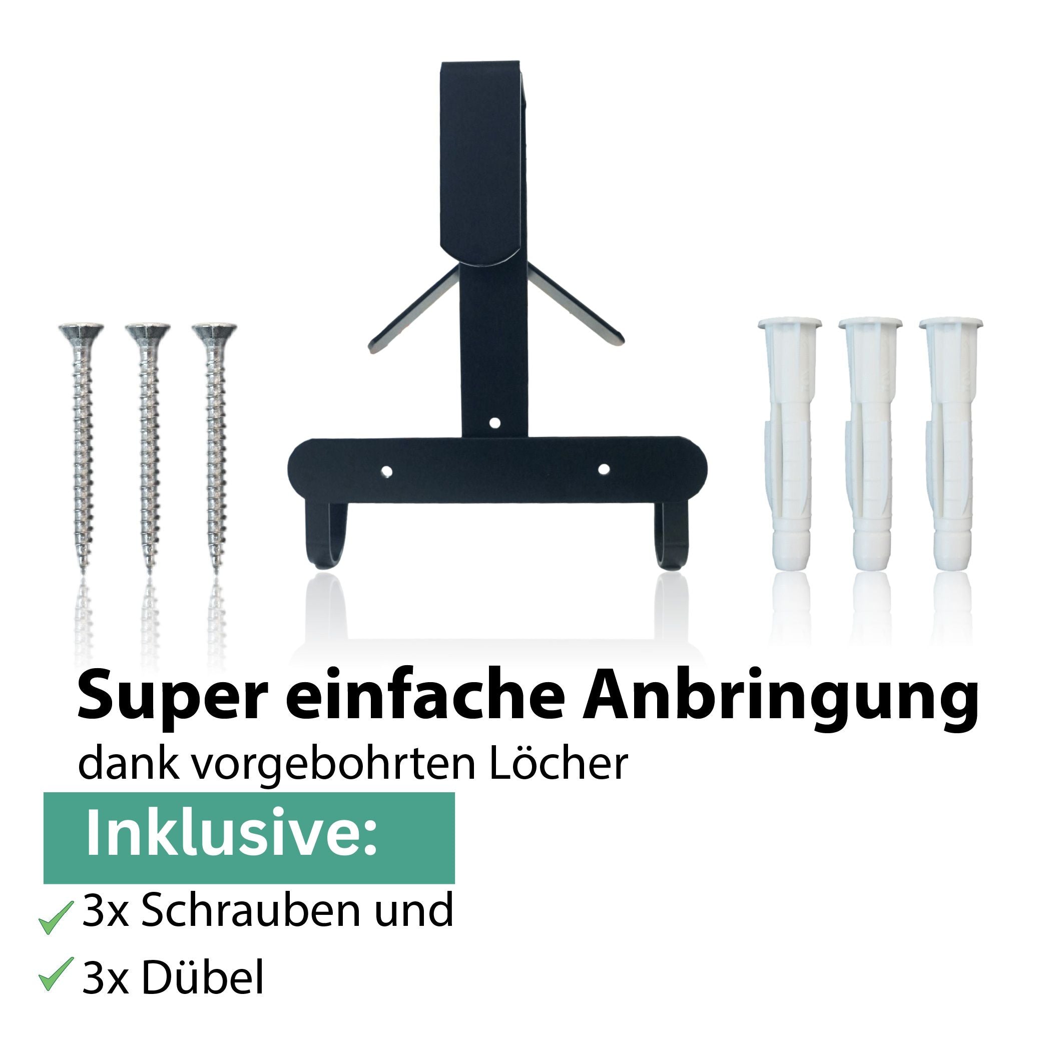 Sattelhalter klappbar zum Einhängen in schwarz